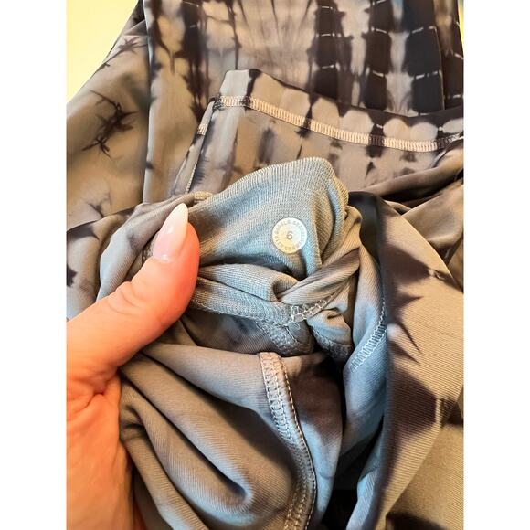 076 LULULEMON Wunder Under Crop HR 6 Shibori Magnet Grey Black Night - Picture 3 of 6